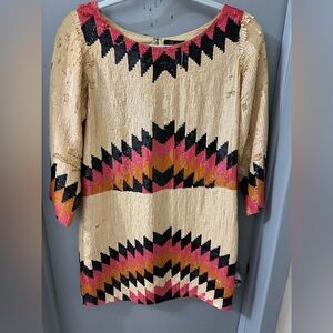 G-lish Pink and Black Sequin mini dress